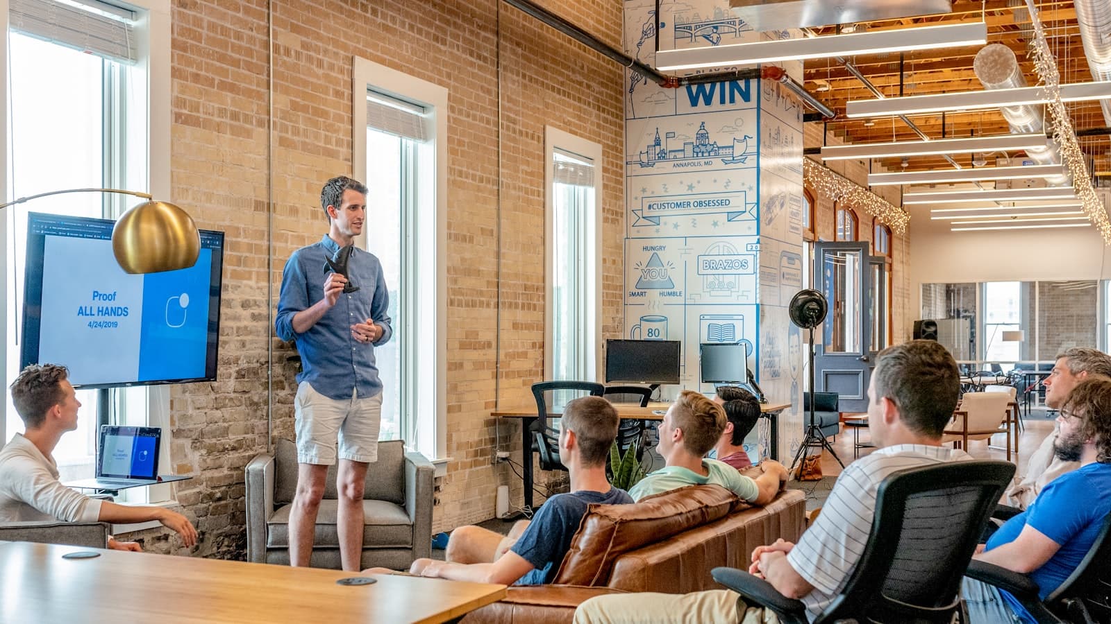 E-commerce team collaborating on a TikTok Shop growth strategy at a shared workspace